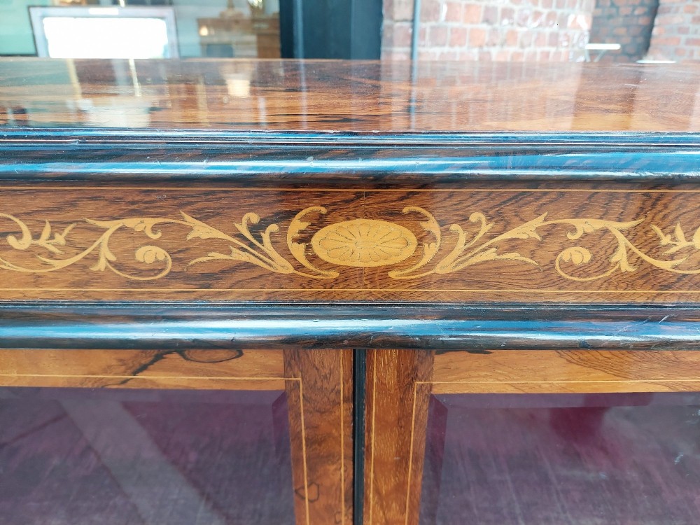 Edwardian Rosewood Inlaid Glazed Bookcase View VI