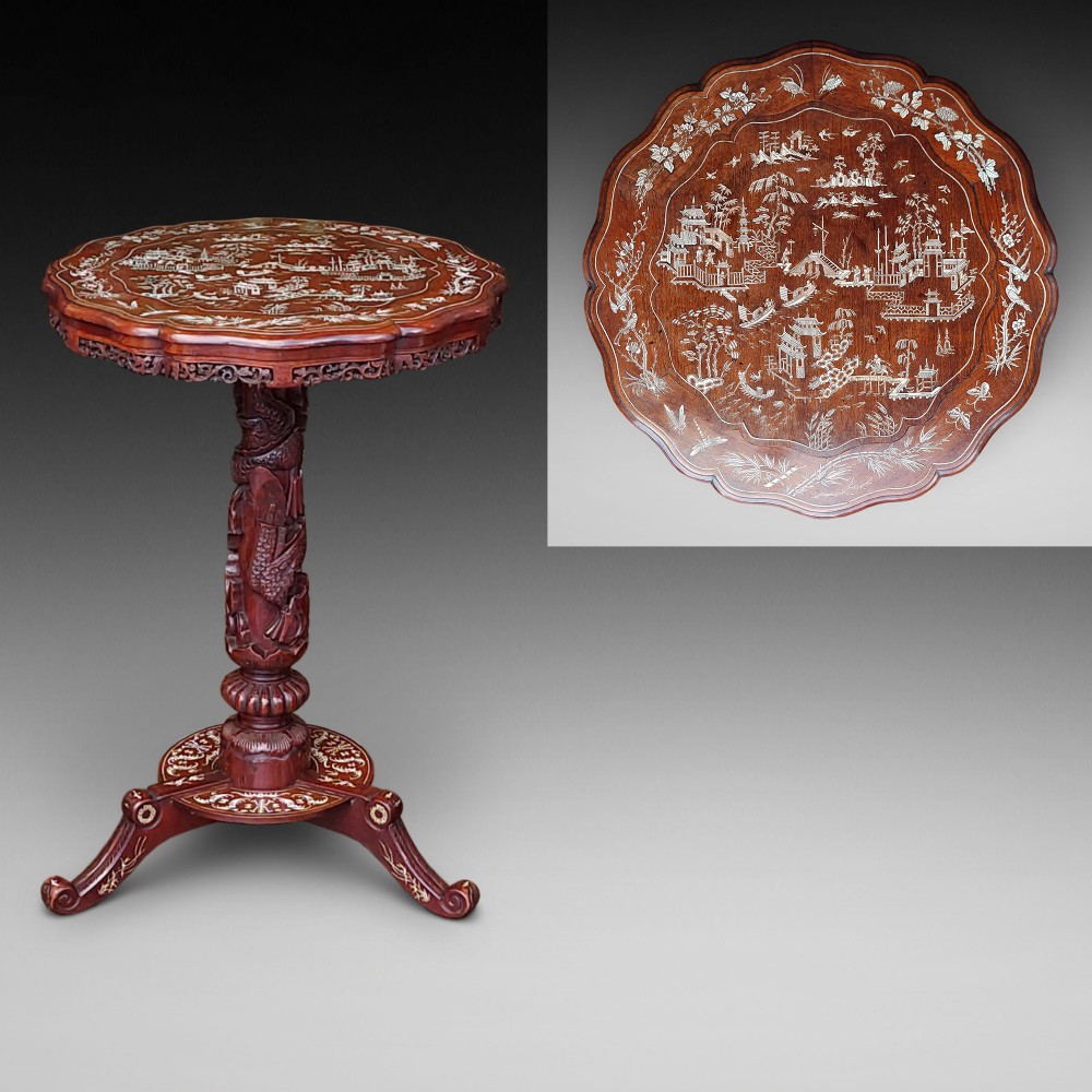 Mid 19thC Japanese Export Rosewood Centre Table View II