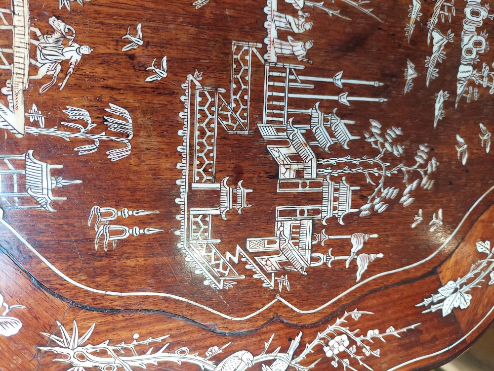 Mid 19thC Japanese Export Rosewood Centre Table View V
