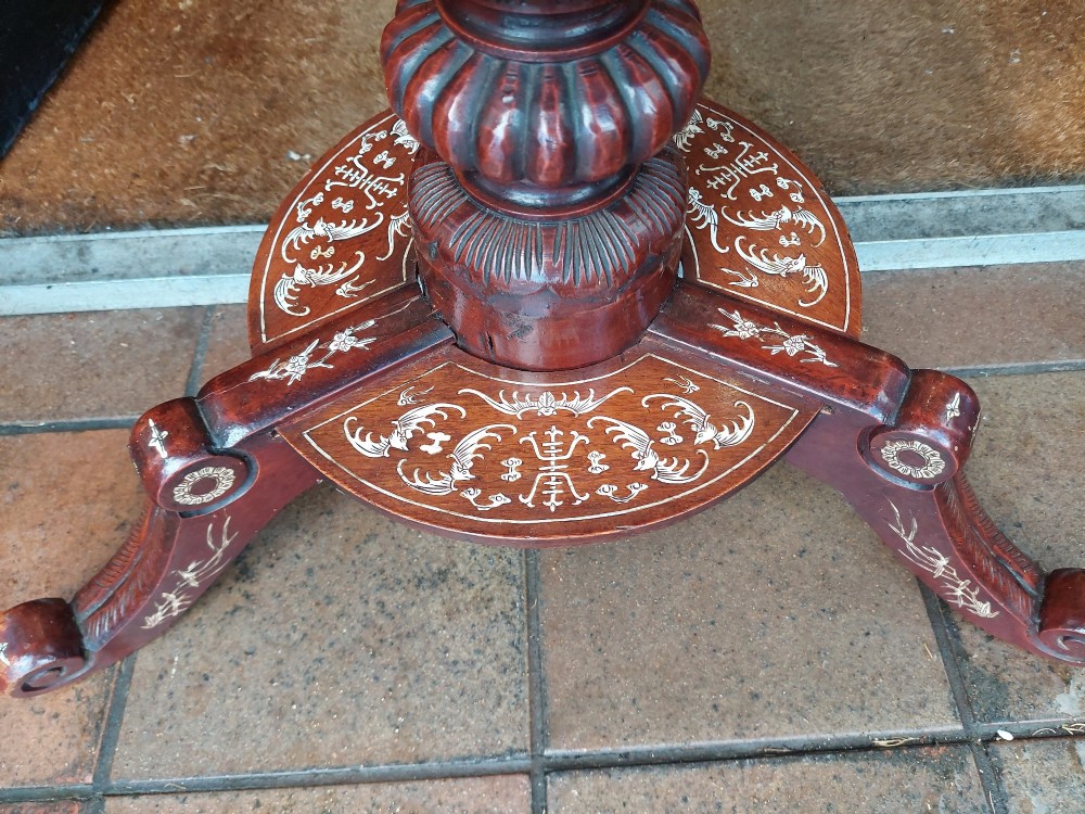 Mid 19thC Japanese Export Rosewood Centre Table View X