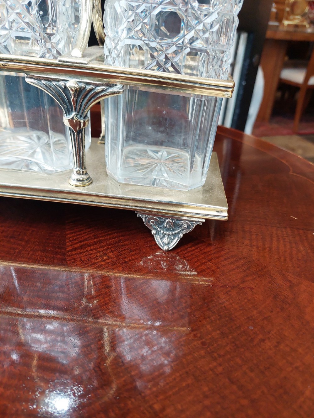 Late Victorian Silver Plated Decanter Stand View V