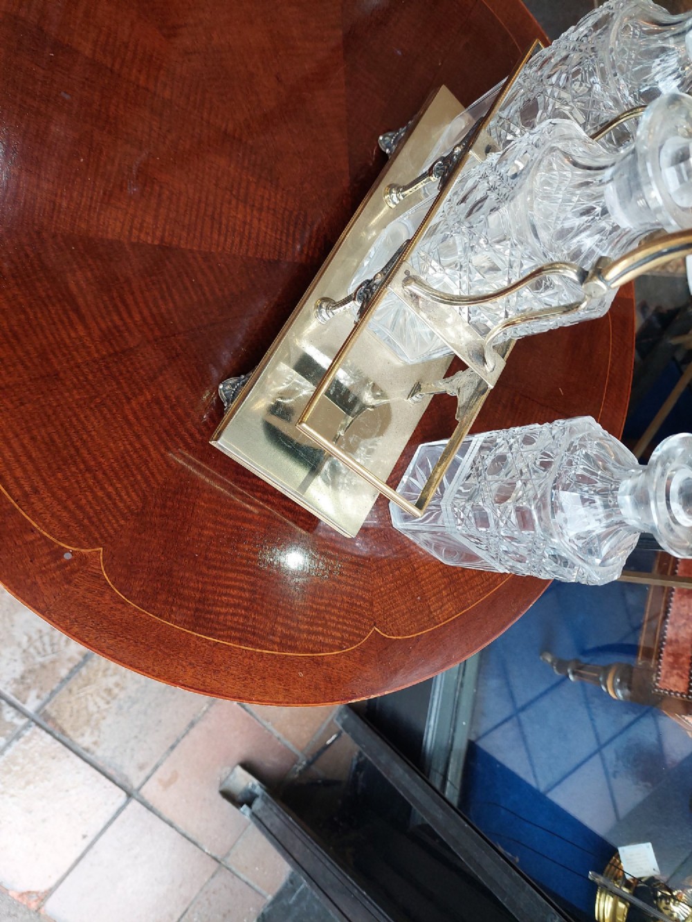 Late Victorian Silver Plated Decanter Stand View VII