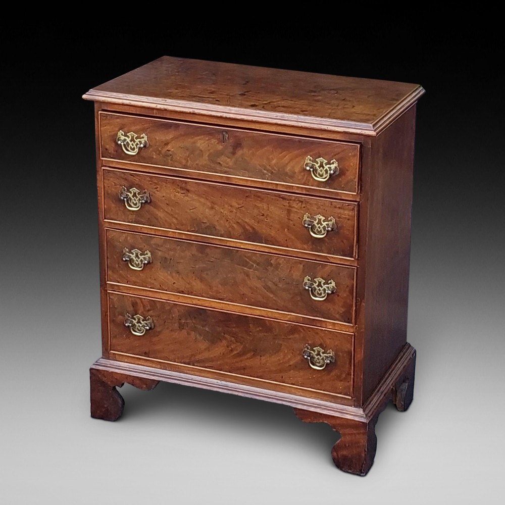 19thC Diminutive Georgian Style Mahogany Chest of Drawers