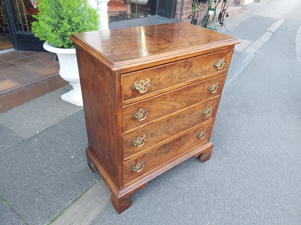 19thC Diminutive Georgian Style Mahogany Chest of Drawers View IV