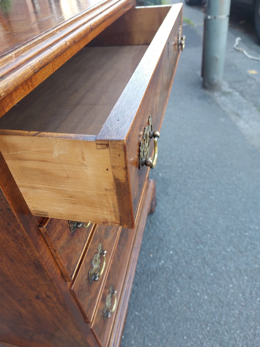 19thC Diminutive Georgian Style Mahogany Chest of Drawers View VII