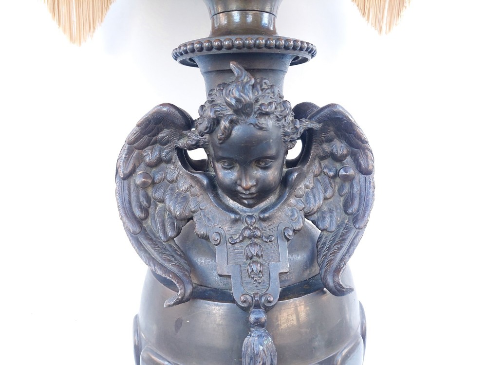 Large 19thC Bronze - Converted to a Table Lamp View III