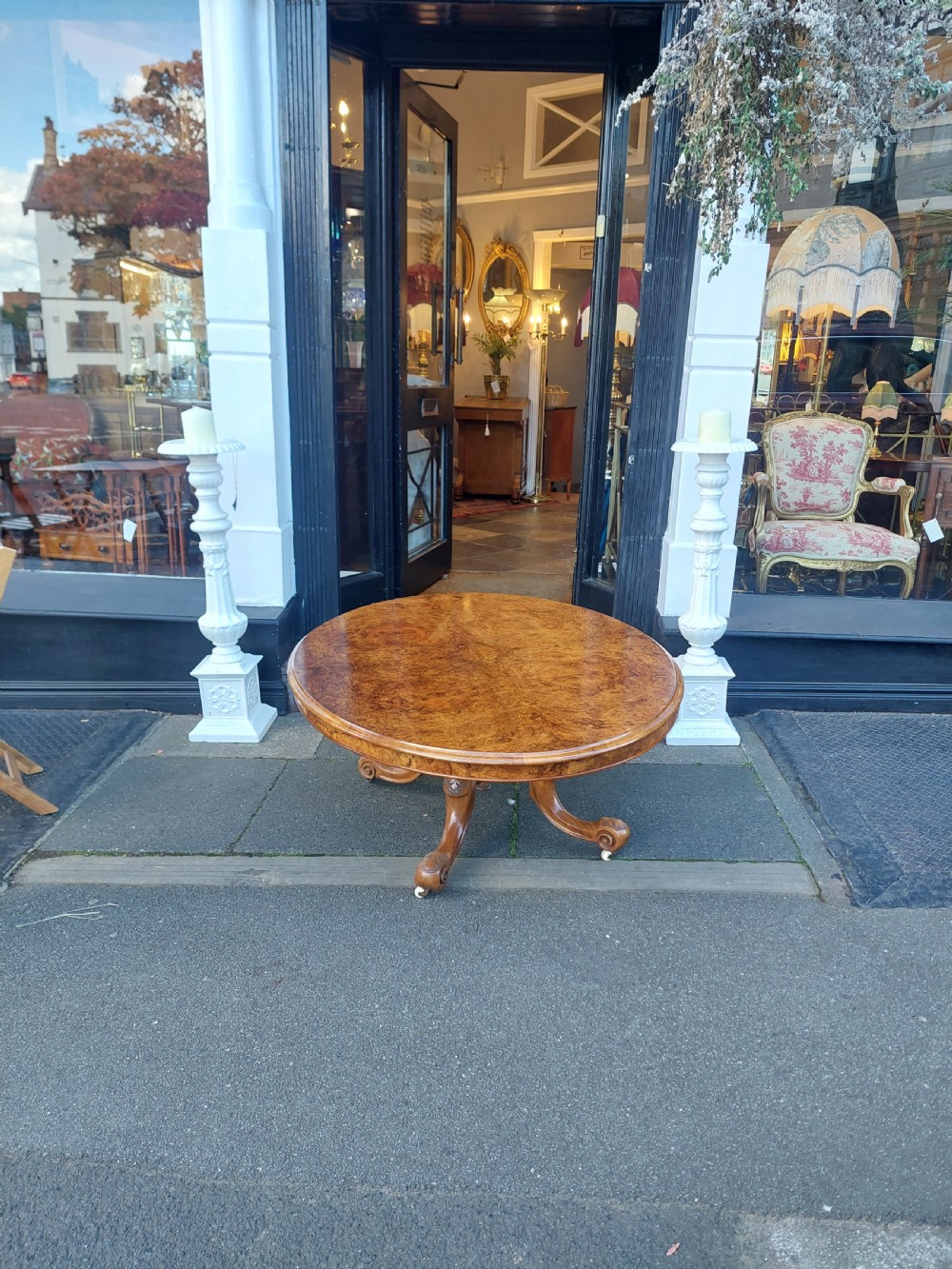 Good Victorian Burr Walnut Coffee Table View III