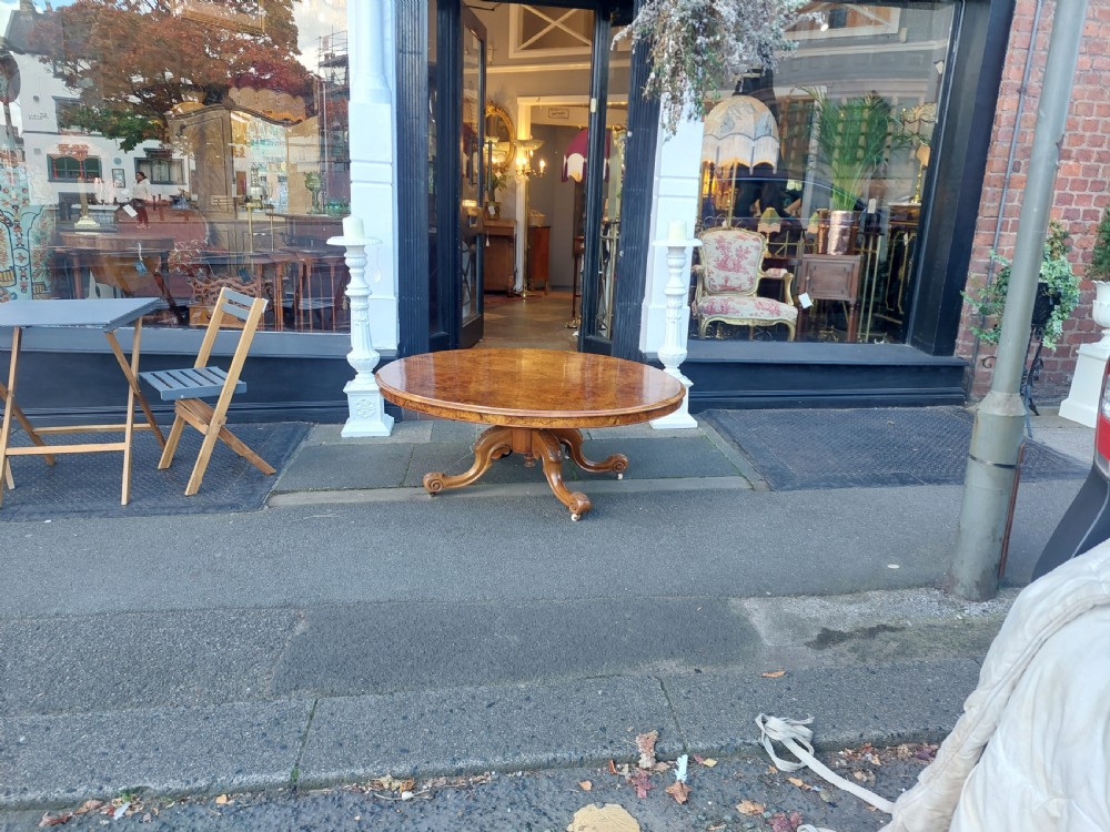 Good Victorian Burr Walnut Coffee Table View IV