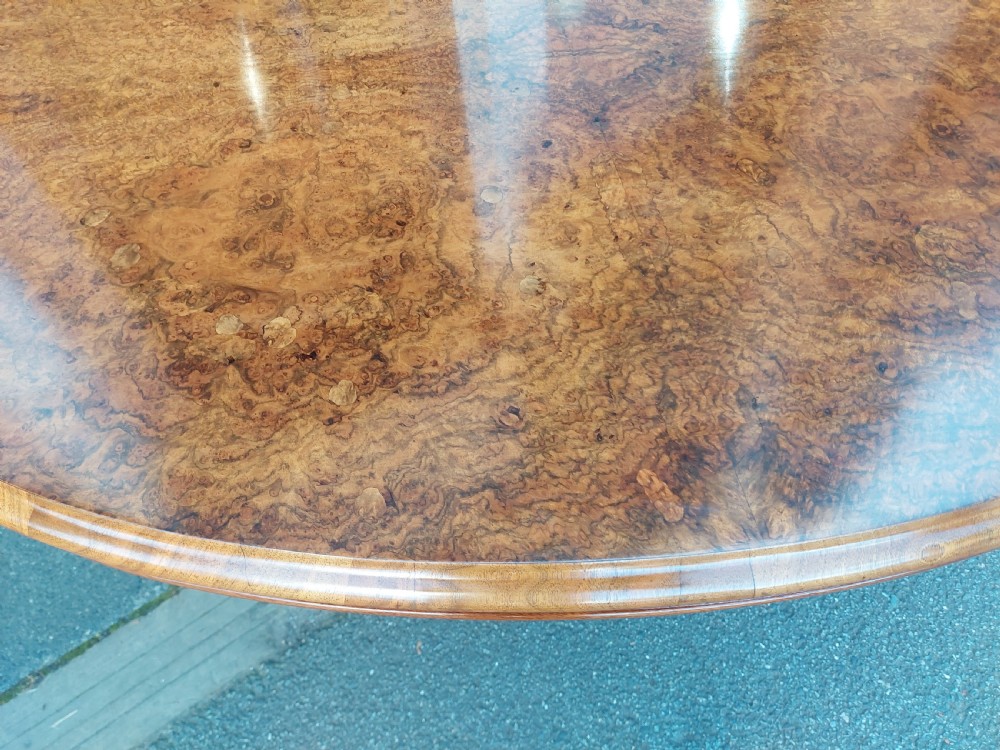 Good Victorian Burr Walnut Coffee Table View VII