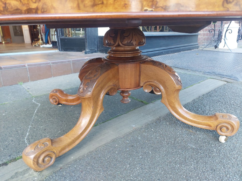 Good Victorian Burr Walnut Coffee Table View VIII