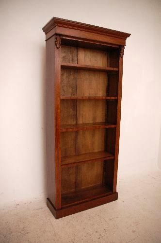 Antique Reconstructed Victorian Mahogany Open Bookcase