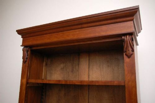 fig 1. Antique Reconstructed Victorian Mahogany Open Bookcase