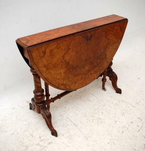 Antique Victorian Inlaid Burr Walnut Sutherland Table