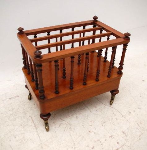 Antique Victorian Mahogany Canterbury