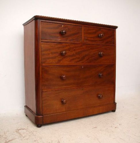 Large Antique Victorian Mahogany Chest of Drawers