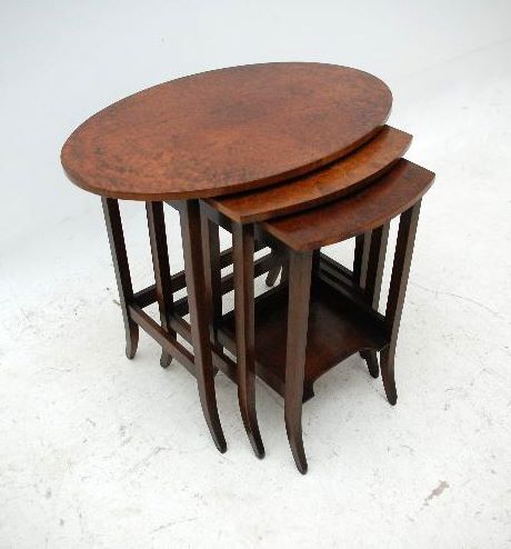 Antique Burr Walnut Nest of Tables