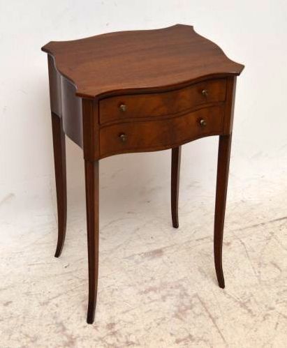 Antique Edwardian Inlaid Mahogany Side Table