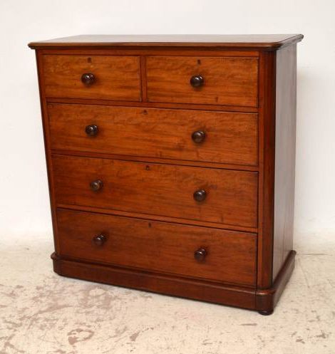 Large Antique Victorian Mahogany Chest of Drawers