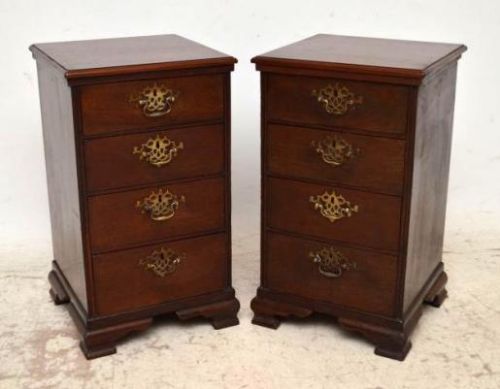 Pair of Antique Georgian Mahogany Bedside Chests