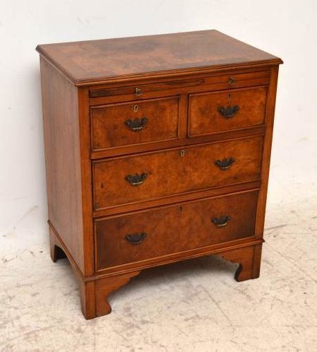 Small Antique Burr Walnut Chest of Drawers