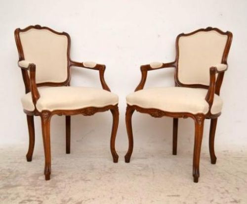 Pair of Antique French Salon Armchairs
