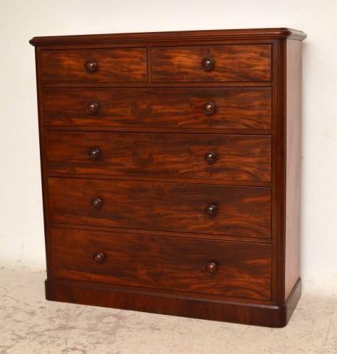 Large Antique Victorian Mahogany Chest of Drawers