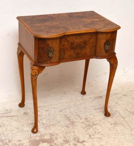 Small Antique Burr Walnut Side Table