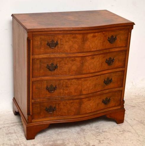 Antique Georgian Style Burr Walnut Chest of Drawers