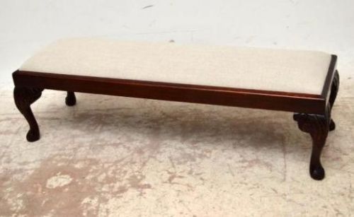 Antique Edwardian Mahogany Foot Stool