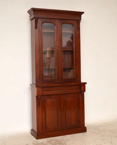 Antique Victorian Mahogany Chiffonier Bookcase