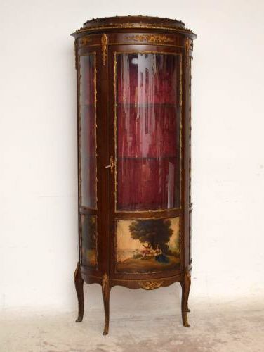 Antique French Style Painted and Ormolu Mounted Display Cabinet