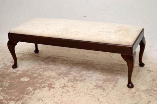 Antique Edwardian Mahogany Long Stool
