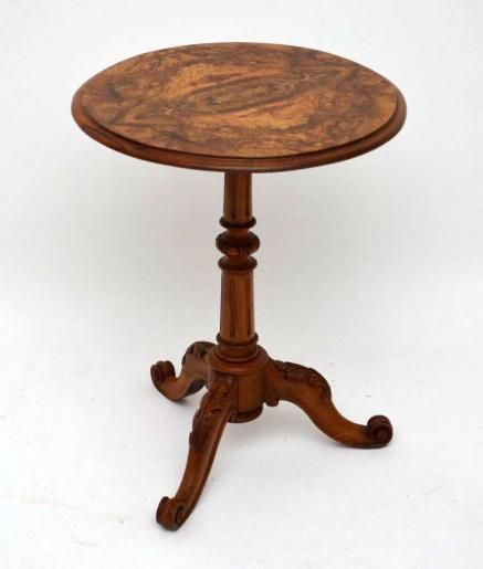 Antique Victorian Burr Walnut Wine Table