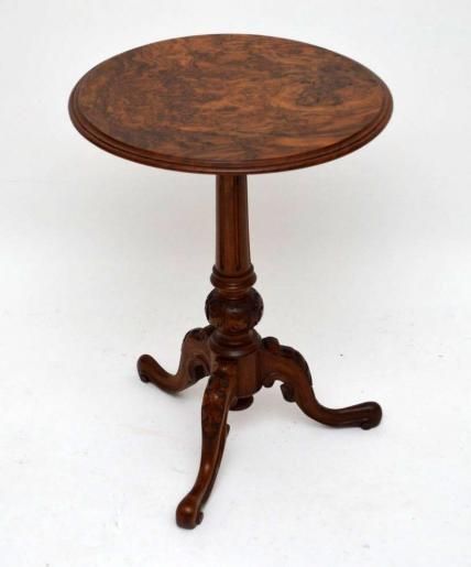 Antique Victorian Burr Walnut Wine Table