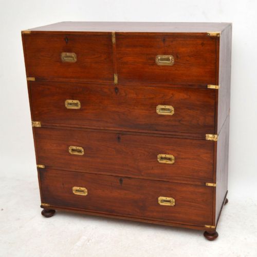 Antique Victorian Campaign Chest of Drawers