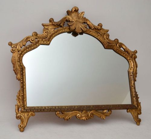 Large Antique Carved Gilt Wood Mirror