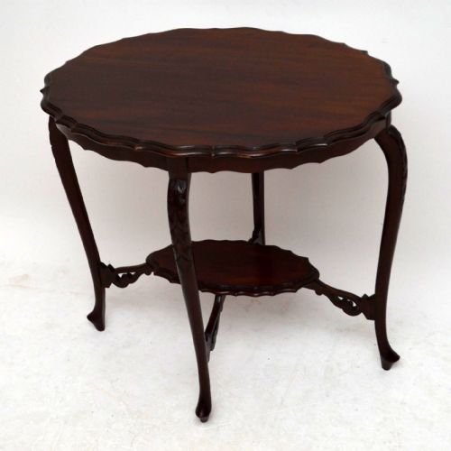Antique Edwardian Carved Mahogany Occasional Table