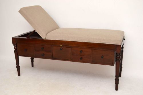 Antique Victorian Mahogany Doctors Examination Couch - Reduced by £1000