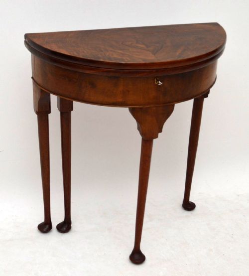 Small Antique Walnut Card or Tea Table