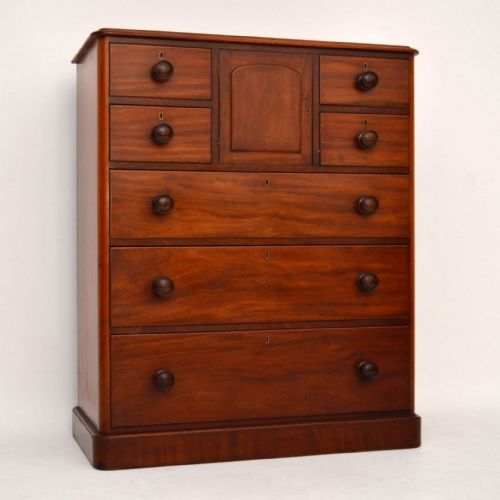 Large Antique Victorian Mahogany Chest of Drawers