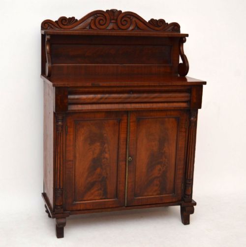 Antique William IV Mahogany Chiffonier Cabinet - Sideboard