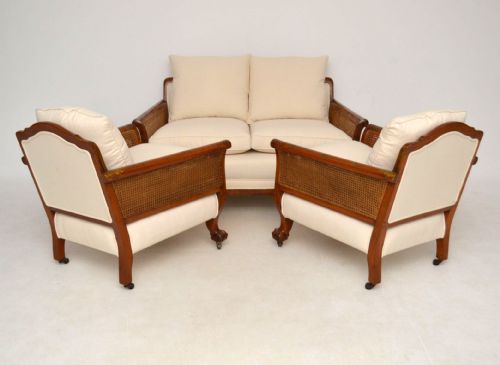 Antique Chinoserie Bergere Lounge Suite