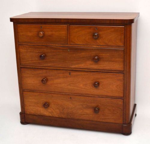 Large Antique Victorian Mahogany Chest of Drawers