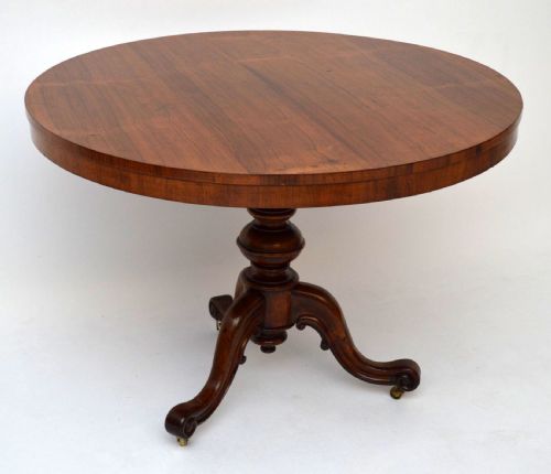 Antique Victorian Rosewood Round Dining Table