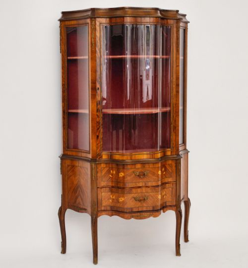 Antique Swedish French Style Display Cabinet