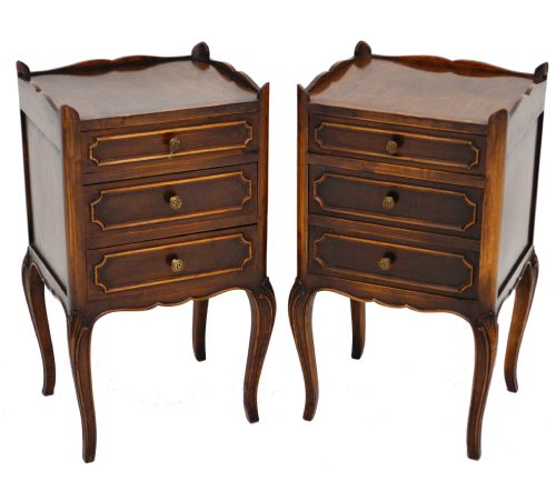 Pair of Antique French Provincial Bedside Cabinets