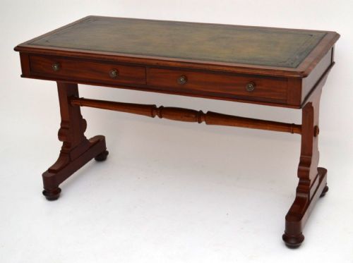 Antique William IV Mahogany Leather Top Writing Table