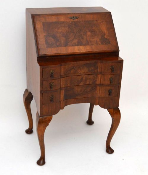 Antique Burr Walnut Writing Bureau