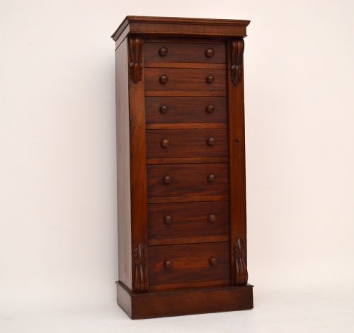 Antique Victorian Mahogany Wellington Chest