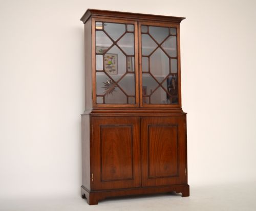 Antique Mahogany Glazed Library Bookcase